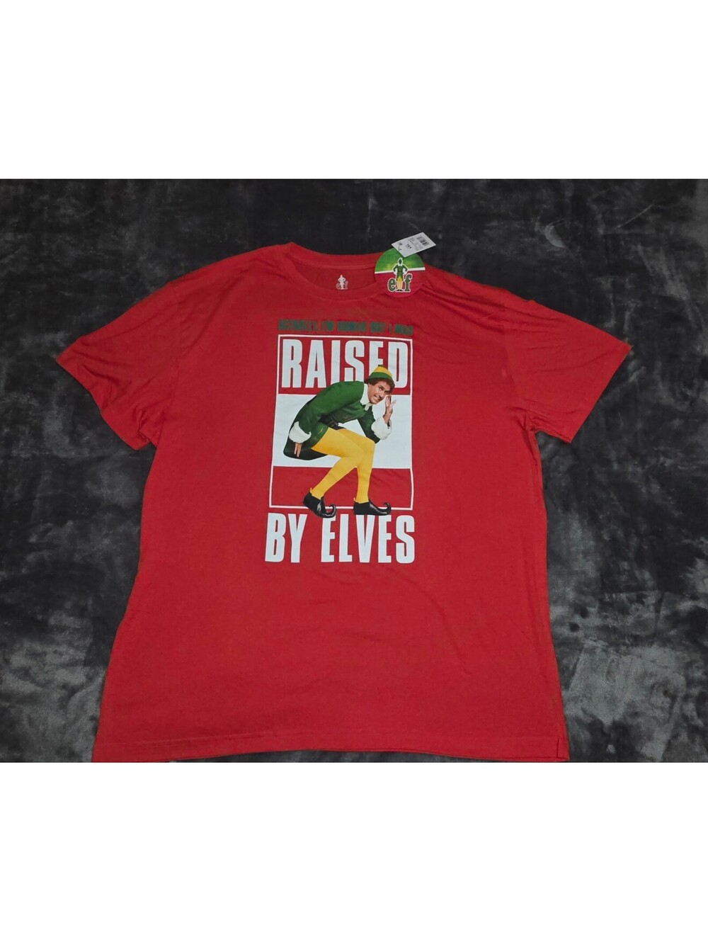 Elf Raised By Elves Red Graphic T Shirt